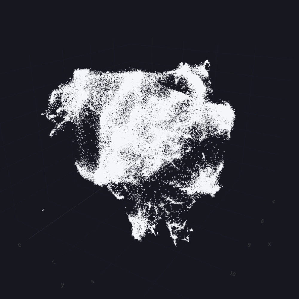 An image of the entire Steam map - a cloud of points where each point represents a game.